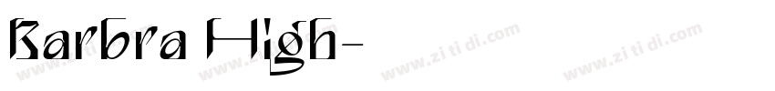 Barbra High字体转换